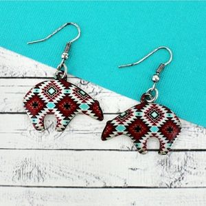 free spirit South western Aztec Native people cali bear earrings boho hippie